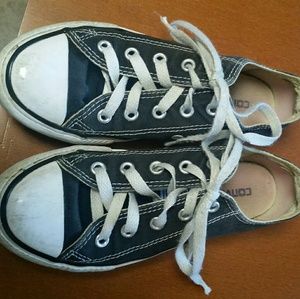 Girls black converse
